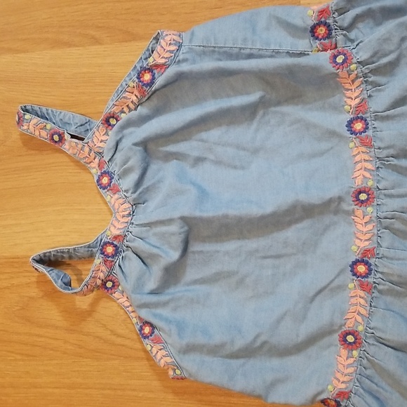 Milkshake blue dress with embroidery girls size 8 EUC - Picture 11 of 12